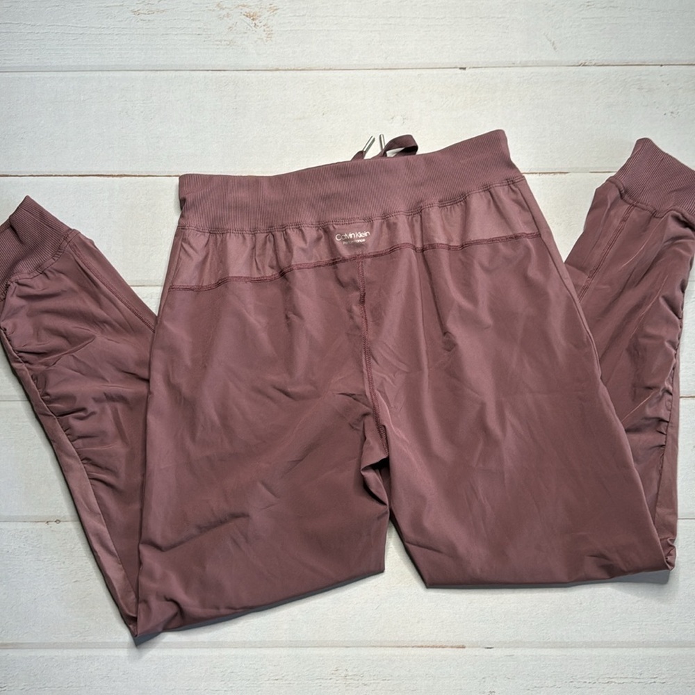 NWOT - Calvin Klein Performance Side-Ruched Shine-Blocked Jogger Pants - Size S - Picture 4 of 5